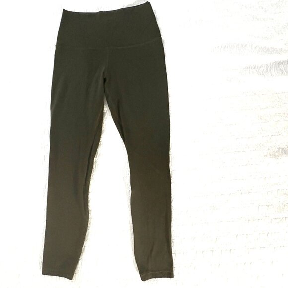 Lululemon Align High-Rise Pants 25" Dark Olive Size 4 Nulu Fabric Yoga Leggings - Picture 2 of 9